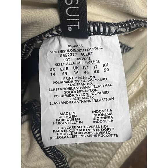 Miraclesuit Swimsuit Womens 14 Leopard Print Eclat One Piece Tummy Control Ruche - Picture 7 of 8